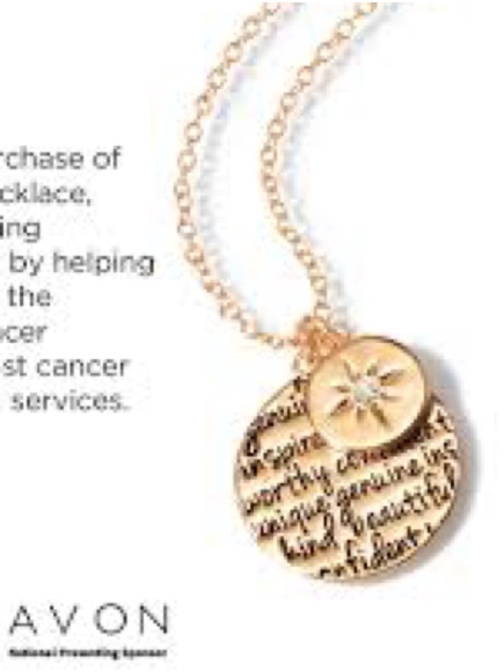 I Am Enough Pendant Necklace with Engraved Words - Picture 3 of 3